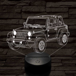 Jeep Wrangler Willis 7 színű 3D led lámpa