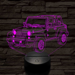 Jeep Wrangler Willis 7 színű 3D led lámpa