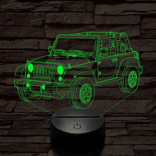 Jeep Wrangler Willis 7 színű 3D led lámpa