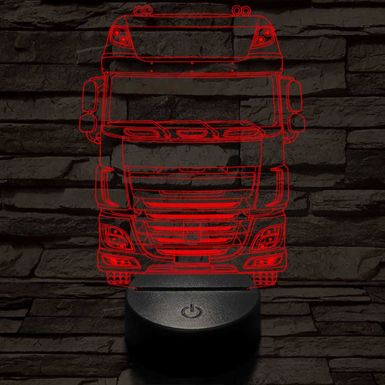 Kamion DAF 7 színű 3D led lámpa