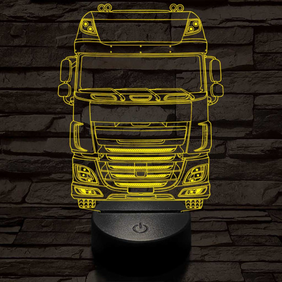 Kamion DAF 7 színű 3D led lámpa
