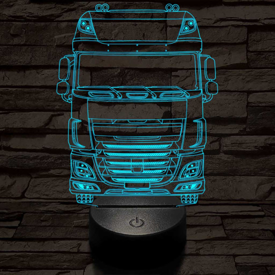 Kamion DAF 7 színű 3D led lámpa