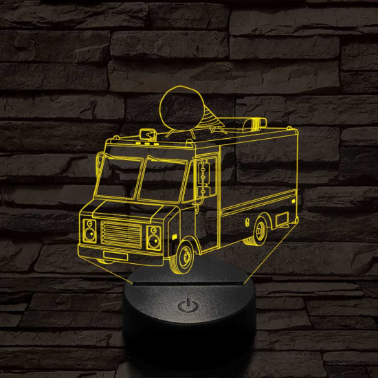 Fagyis kocsi 7 színű 3D led lámpa