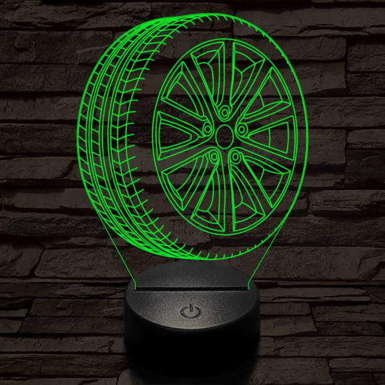 Abroncs felnivel 3 7 színű  3D led lámpa