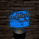 Dodge Challenger Demon 7 színű 3D led lámpa