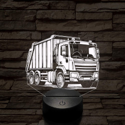 Kukásautó jobb 7 színű 3D led lámpa