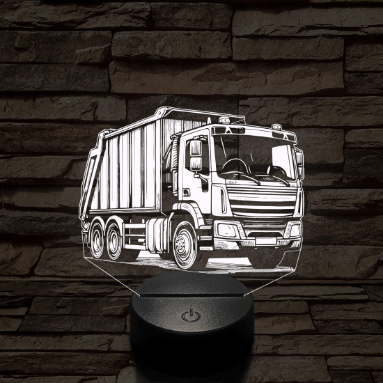 Kukásautó jobb 7 színű 3D led lámpa