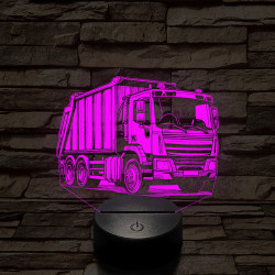 Kukásautó jobb 7 színű 3D led lámpa