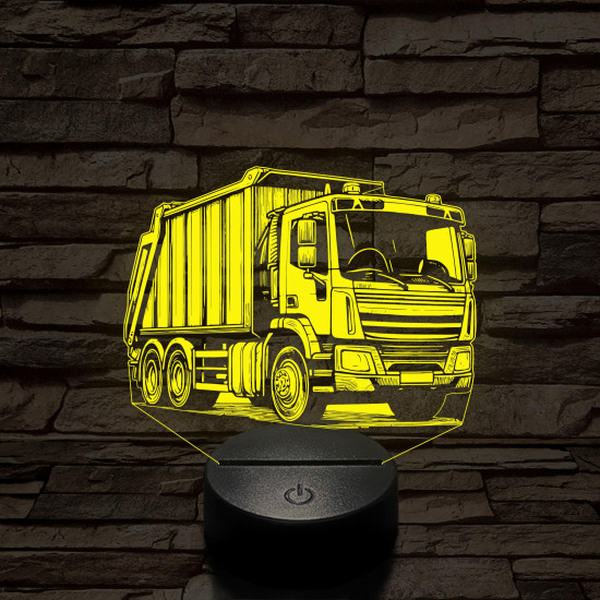 Kukásautó jobb 7 színű 3D led lámpa