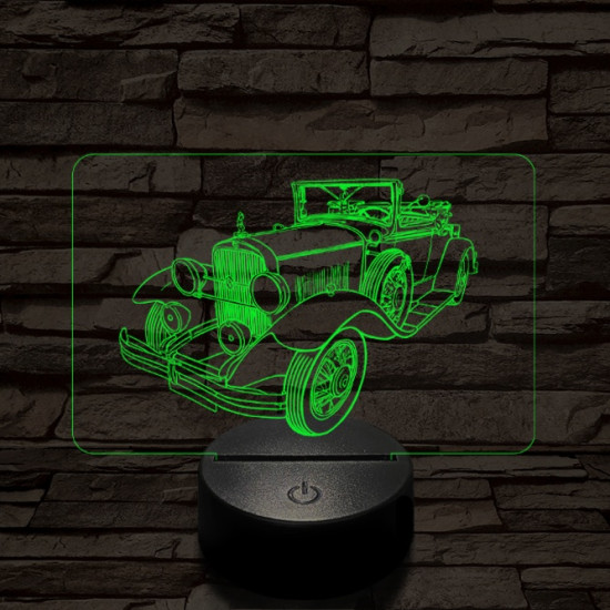 Történelmi autó 7 színű  3D led lámpa