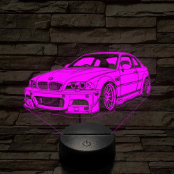 BMW M3 E46 7 színű 3D led lámpa