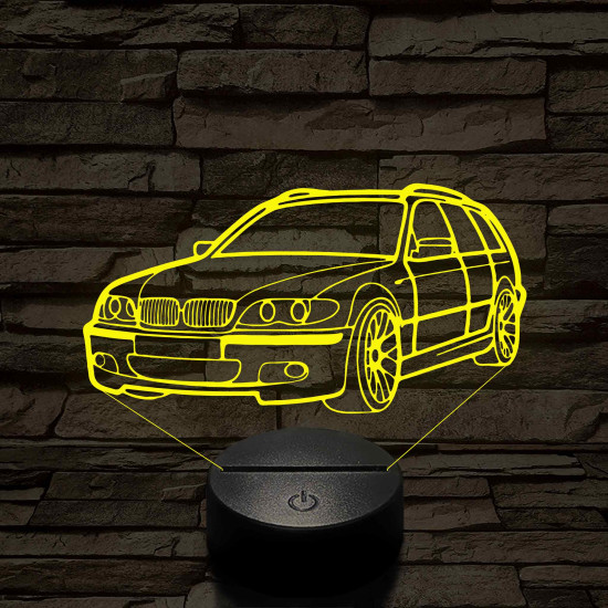 BMW 3 E46 Kombi 7 színű 3D led lámpa