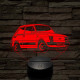Fiat Polski 126 7 színű 3D led lámpa