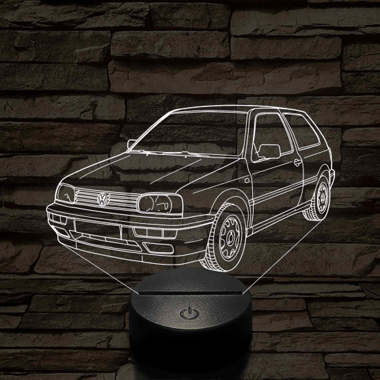 VW Golf MK3  7 színű 3D led lámpa