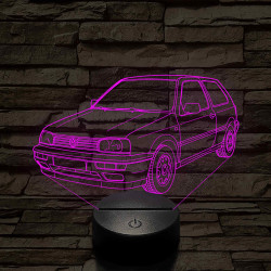 VW Golf MK3  7 színű 3D led lámpa