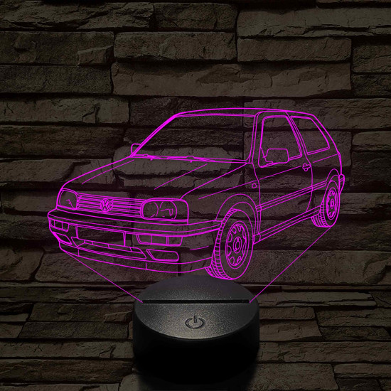 VW Golf MK3  7 színű 3D led lámpa