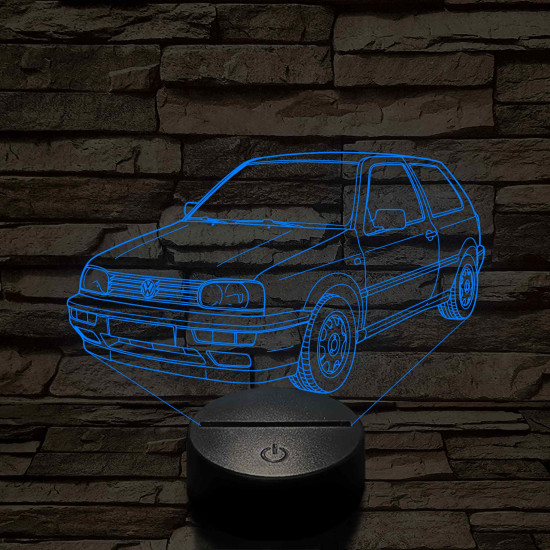 VW Golf MK3  7 színű 3D led lámpa