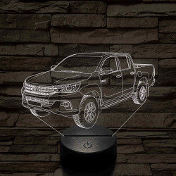 Toyota Hilux 7 színű 3D led lámpa