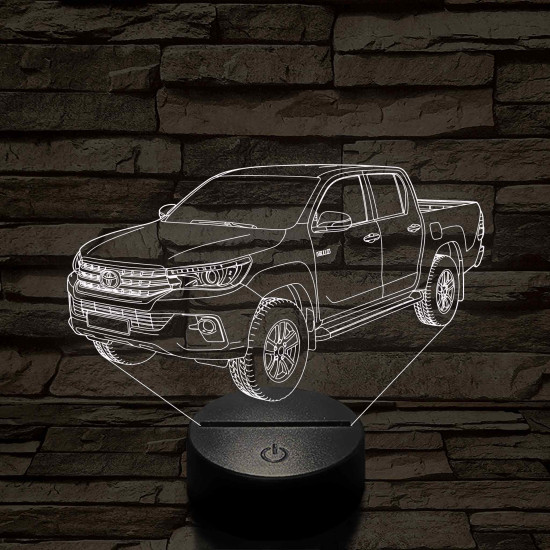 Toyota Hilux 7 színű 3D led lámpa