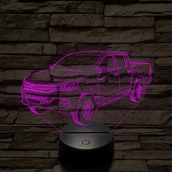 Toyota Hilux 7 színű 3D led lámpa