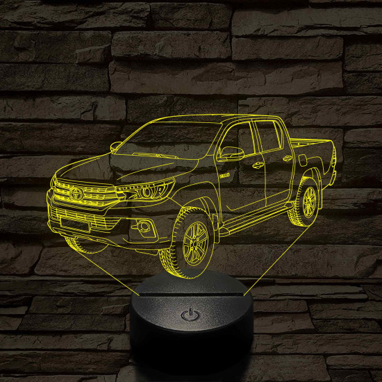 Toyota Hilux 7 színű 3D led lámpa