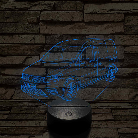 VW Caddy  7 színű 3D led lámpa
