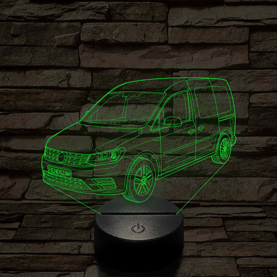 VW Caddy  7 színű 3D led lámpa