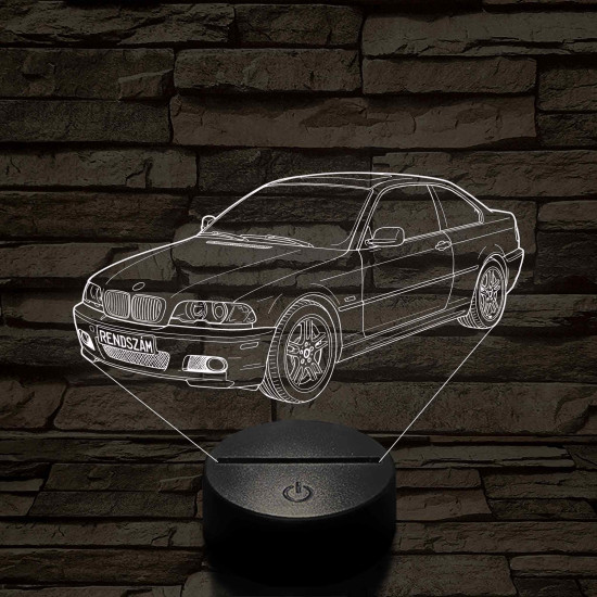 Klasszikus Coupé 2002-es 7 színű 3D led lámpa