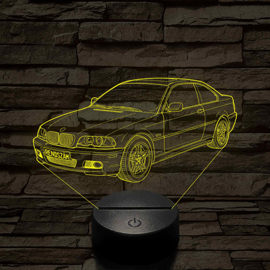 Klasszikus Coupé 2002-es 7 színű 3D led lámpa