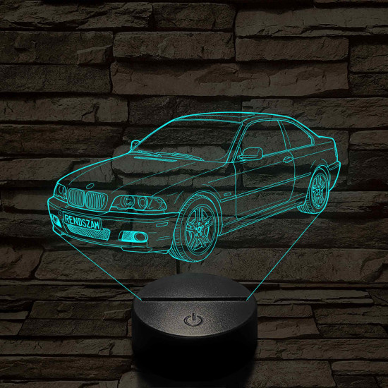 Klasszikus Coupé 2002-es 7 színű 3D led lámpa