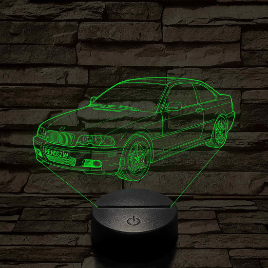 Klasszikus Coupé 2002-es 7 színű 3D led lámpa