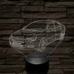 2010-es Szedán Modell 7 színű 3D led lámpa