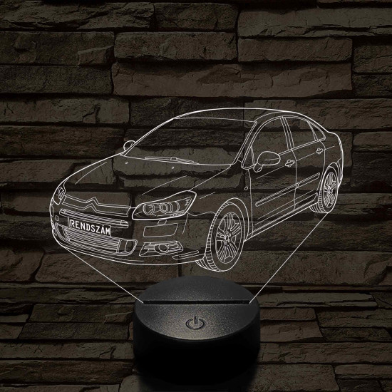 2010-es Szedán Modell 7 színű 3D led lámpa
