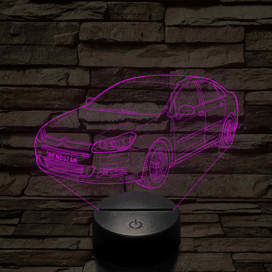 2010-es Szedán Modell 7 színű 3D led lámpa
