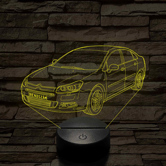 2010-es Szedán Modell 7 színű 3D led lámpa