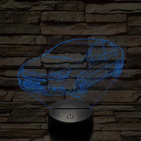 2010-es Szedán Modell 7 színű 3D led lámpa