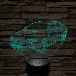 2010-es Szedán Modell 7 színű 3D led lámpa