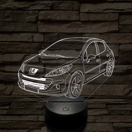 Peugeot 207 LED Lámpa – Egyedi rendszámmal gravírozható