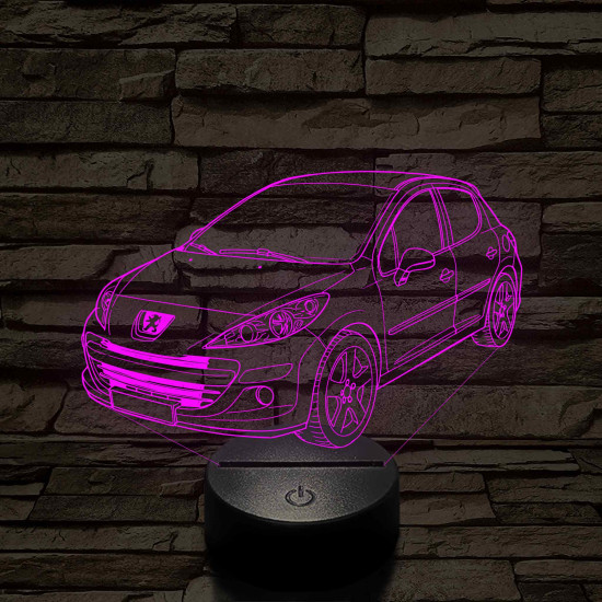 Peugeot 207 LED Lámpa – Egyedi rendszámmal gravírozható