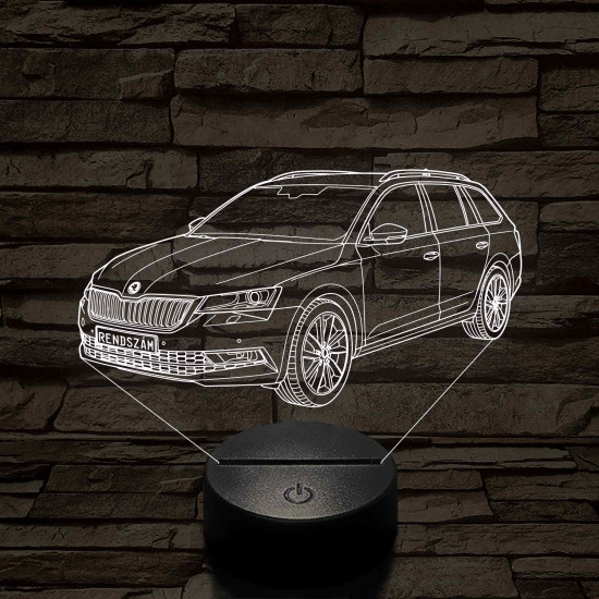 Skoda Octavia Combi LED Lámpa – Egyedi rendszámmal gravírozható