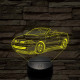 Renault Megane Cabrio 2005 – 7 színű 3D LED lámpa egyedi rendszámmal gravírozható