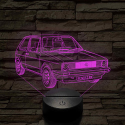 Volkswagen Golf 1 kereklámpás –  7 színű, színváltós 3D LED lámpa