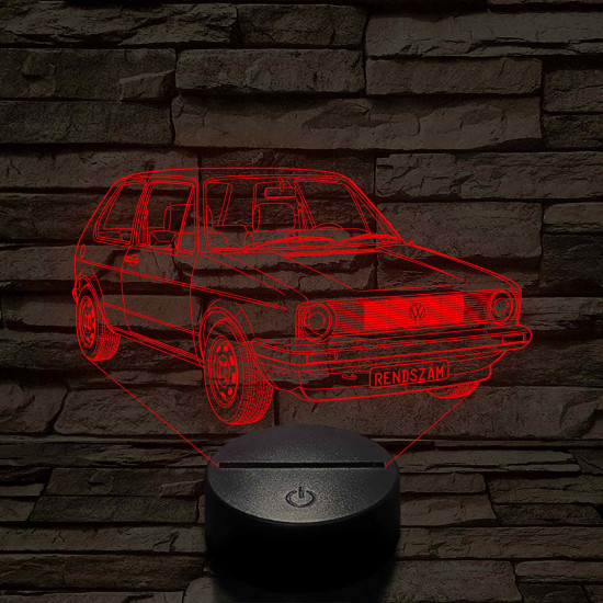 Volkswagen Golf 1 kereklámpás –  7 színű, színváltós 3D LED lámpa