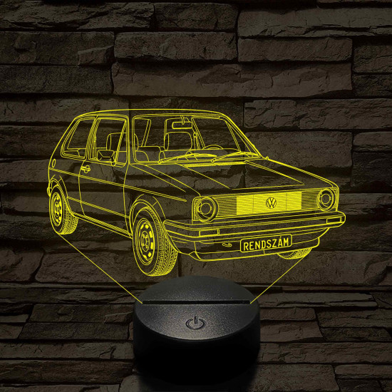 Volkswagen Golf 1 kereklámpás –  7 színű, színváltós 3D LED lámpa