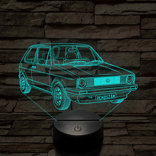 Volkswagen Golf 1 kereklámpás –  7 színű, színváltós 3D LED lámpa