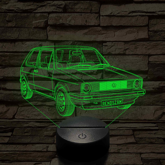Volkswagen Golf 1 kereklámpás –  7 színű, színváltós 3D LED lámpa