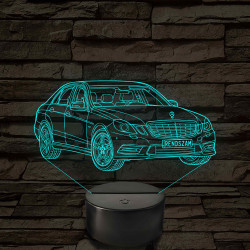 BlueEFFICIENCY Avantgarde autó - 7 színű, színváltós 3D led lámpa