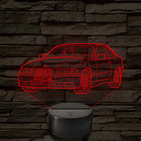 BMW E36 szemből - 7 színű, színváltós 3D led lámpa