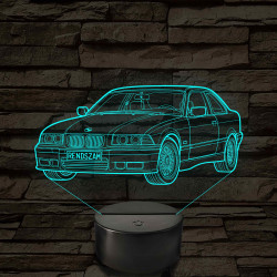 BMW E36 szemből - 7 színű, színváltós 3D led lámpa