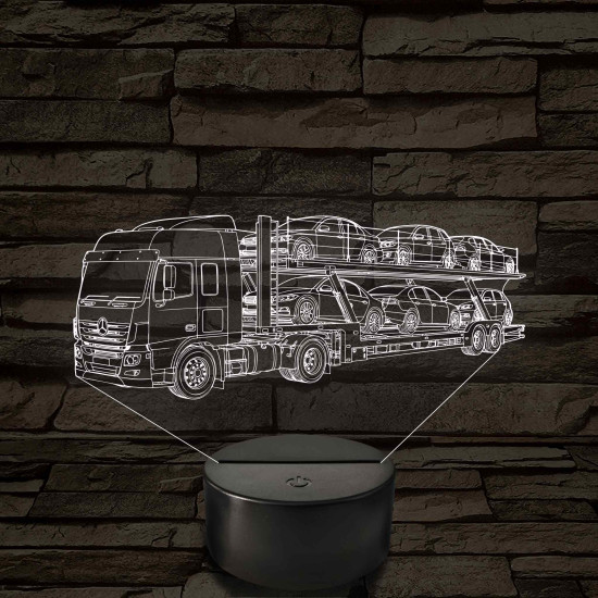 Autószállító Mercedes trailer – 7 színű, színváltós LED lámpa